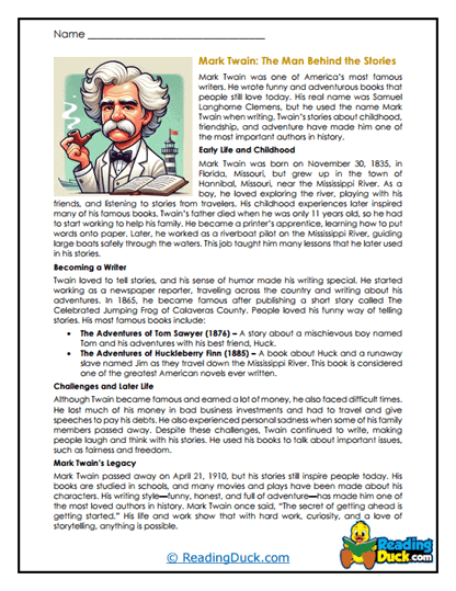 Riverboat Storyteller Worksheet