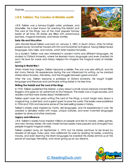 Middle-earth Maker Worksheet
