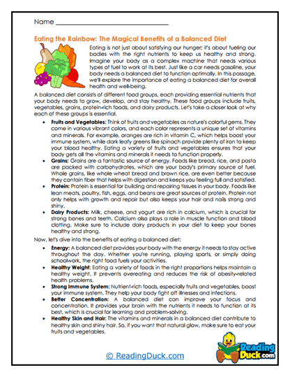 Rainbow Fuel Worksheet