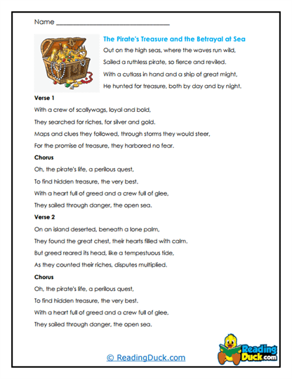 Pirate’s Betrayal Worksheet