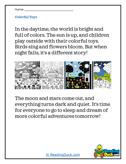 Colorful Adventures Worksheet