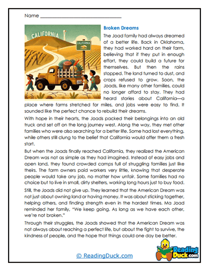 The Grapes of Wrath Worksheets