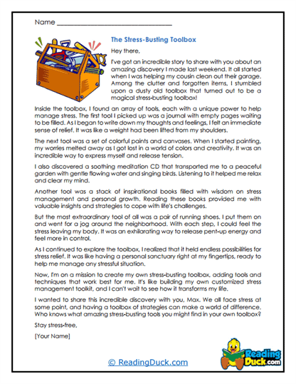 Stress-Free Toolkit Worksheet