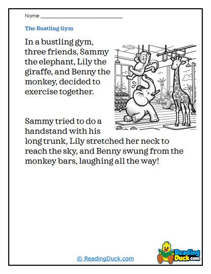 Gym Friends Worksheet