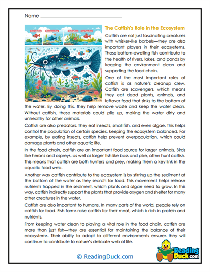 Waterway Cleaners Worksheet