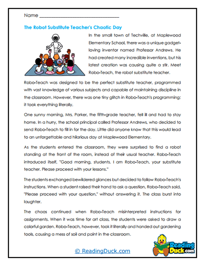 Robo Chaos Worksheet