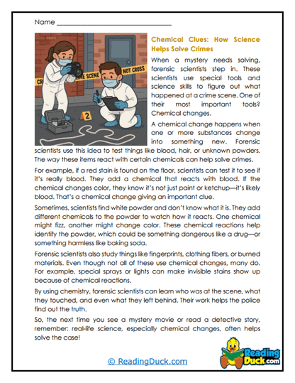 Science Solves Mysteries Worksheet