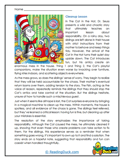 Cat in the Hat Worksheets
