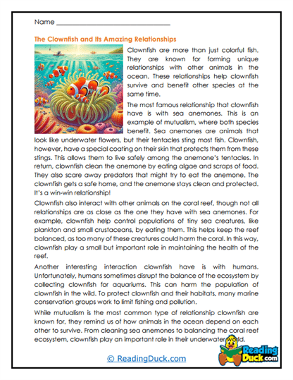 Ocean Partnerships Worksheet