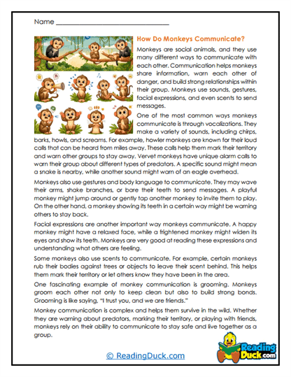 Chatter Calls Worksheet