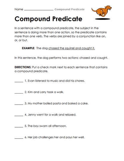 Predicate Basics Worksheet