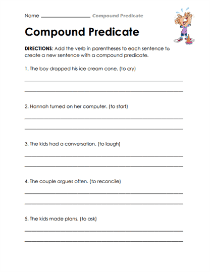 Verb Expander Worksheet