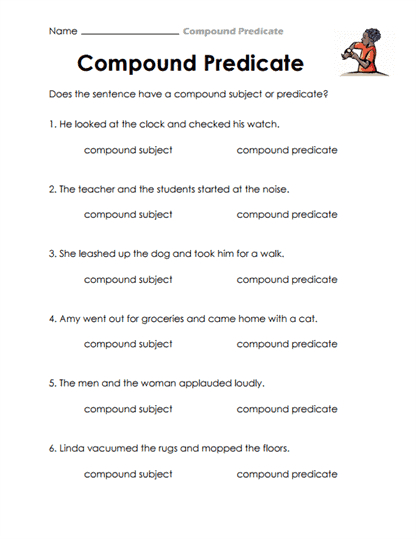 Subject or Predicate Worksheet