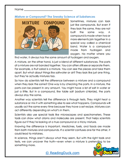Saltwater Secrets Worksheet