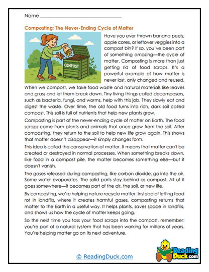 Nothing Goes to Waste Worksheet