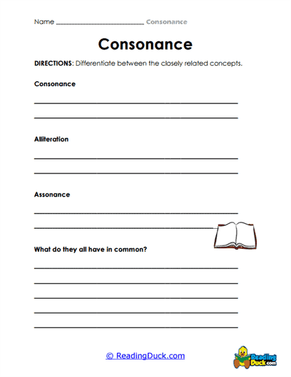 Comparing Sound Devices Worksheet