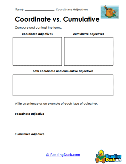 Adjective Comparison Worksheet