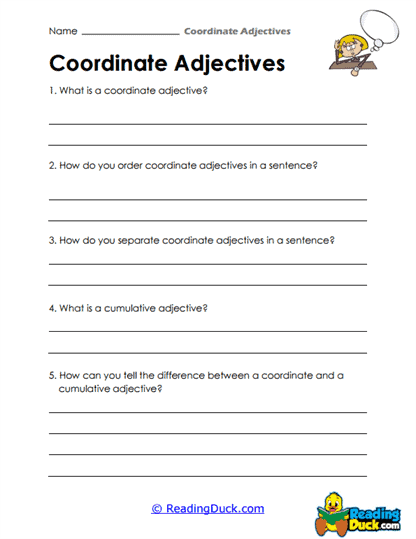Grammar Reflection Worksheet