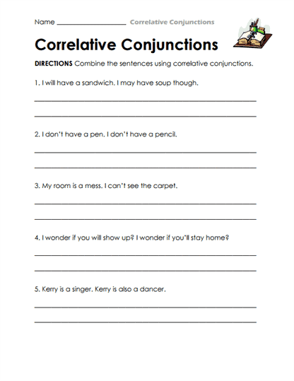 Sentence Combiner Worksheet