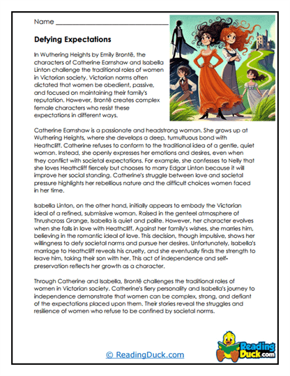 Wuthering Heights Worksheets