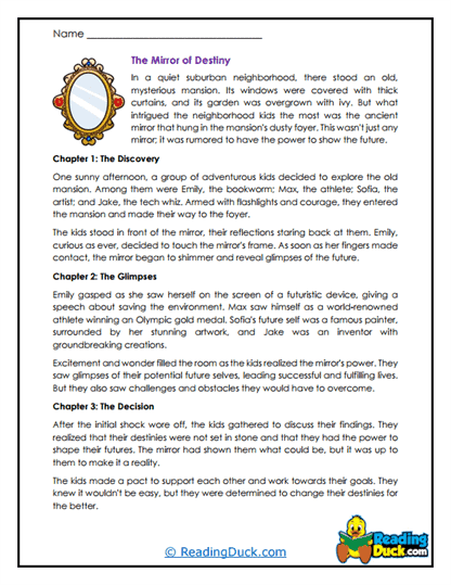 Mirror of Destiny Worksheet