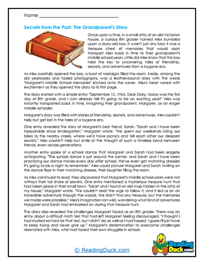 The Grandparent's Diary Worksheet