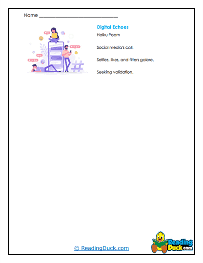 Social Media Echoes Worksheet