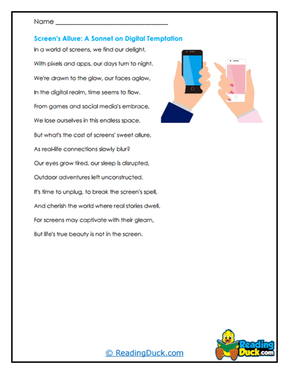 Screen Spell Worksheet