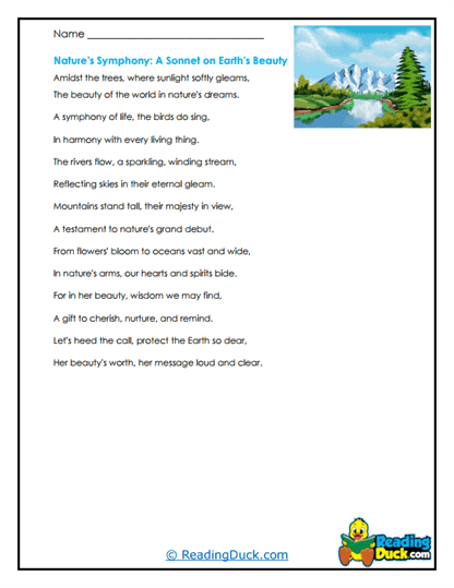 Nature’s Song Worksheet