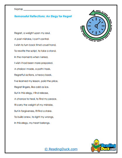 Regret's Weight Worksheet