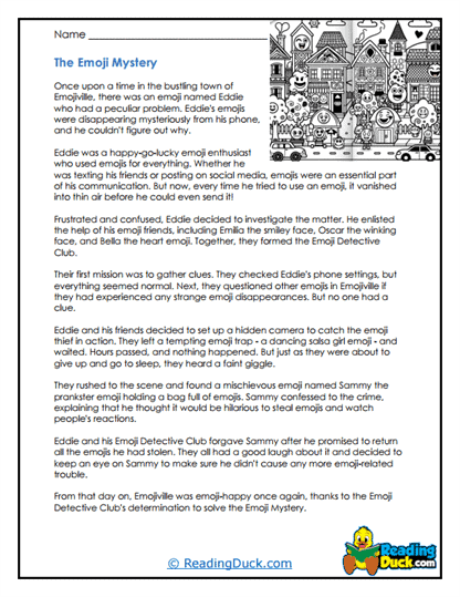 Vanishing Emojis Worksheet