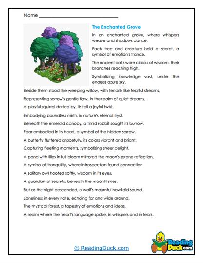 Wisdom Grove Worksheet