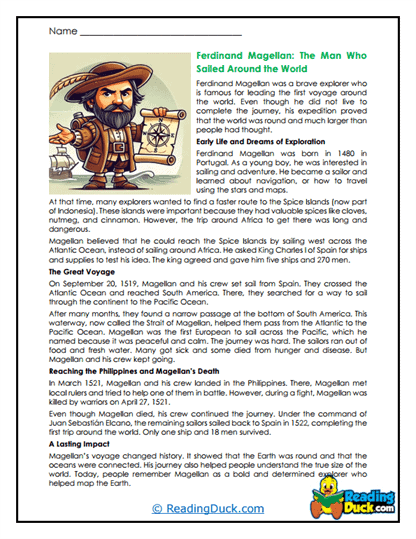 Global Voyage Worksheet
