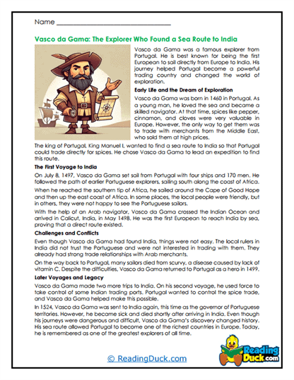 Spice Route Worksheet