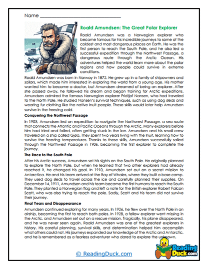 Polar Pioneer Worksheet