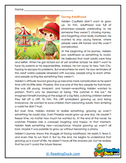 Growing Pains Worksheet