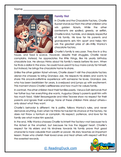 Family First Worksheet