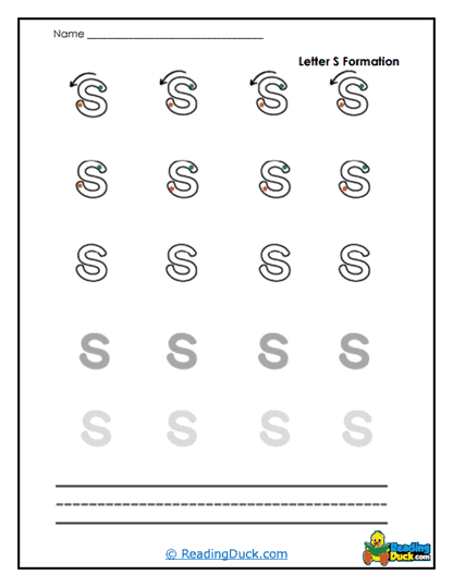 Super S Worksheet