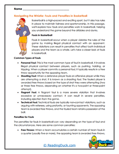 Whistle Guide Worksheet