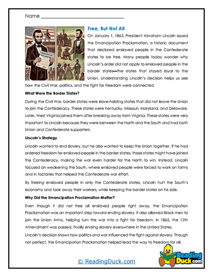 Border Choices Worksheet