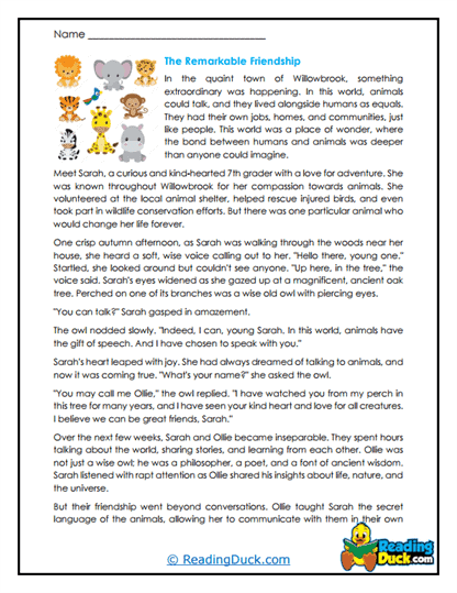 Talking Animals Worksheet