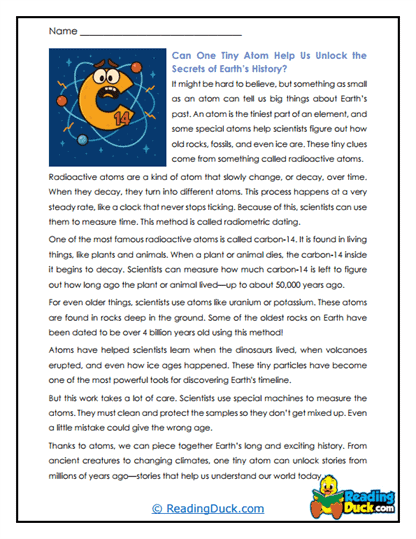 Atomic Clocks Worksheet