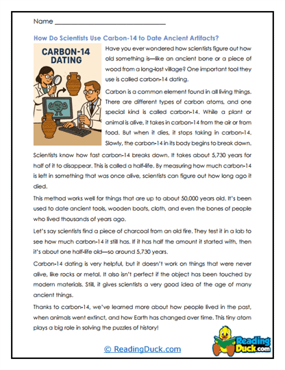 Carbon Dating Worksheet