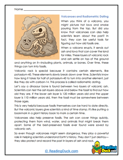 Volcanic Clocks Worksheet