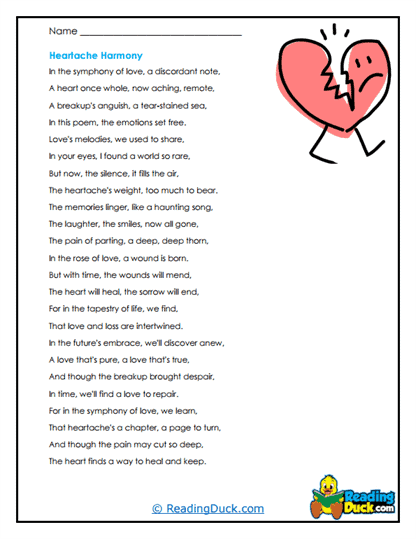 Love’s Break Worksheet