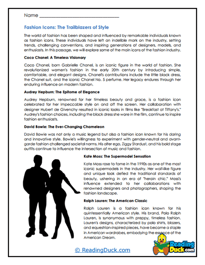 Style Legends Worksheet
