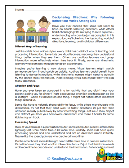 Learning Styles Worksheet