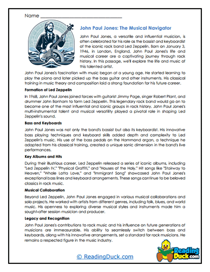 Rock Navigator Worksheet