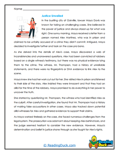 Justice Quest Worksheet