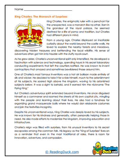 Royal Innovator Worksheet